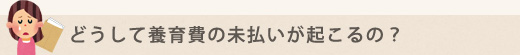 どうして養育費の未払いが起こるの？