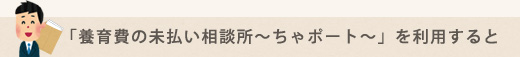 「養育費の未払い相談所 ～ちゃポート～」を利用すると